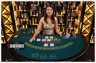 Eksempel på online live casino holdem