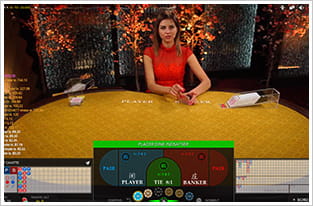 Eksempel på online live baccarat