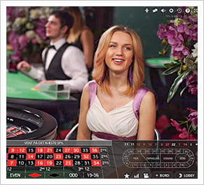 Eksempel på online live roulette