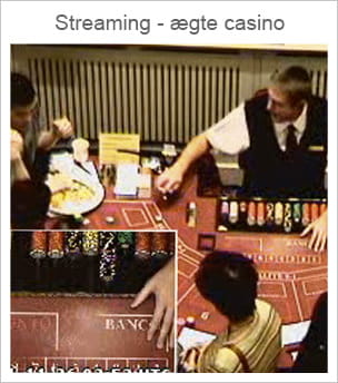 Eksempel på live streaming fra et landbaseret casino