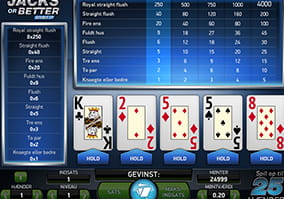 Et klassisk video poker spil er jacks or better